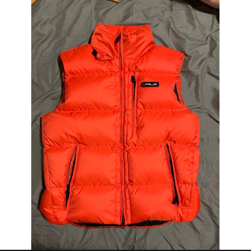 Orange Ralph Lauren Puff Vest